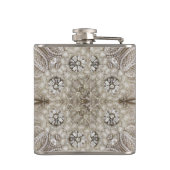 moderne  parijs mode elegant grijs beige heupfles (Achterkant)