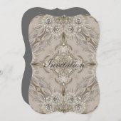 moderne  parijs mode elegant grijs beige kaart (Voorkant / Achterkant)