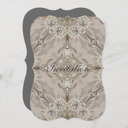 moderne  parijs mode elegant grijs beige kaart (Voorkant / Achterkant)