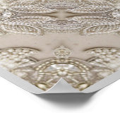 moderne parijs mode elegant grijs beige poster (Hoek)