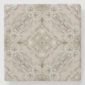 moderne  parijs mode elegant grijs beige stenen onderzetter (Voorkant)