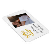 Moderne Paris Gold unieke foto Bewaar de datum Magneet (Rechterzijde)