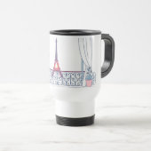 Moderne Paris Raam Silhouet Esthetiek Reisbeker (Voorkant rechts)