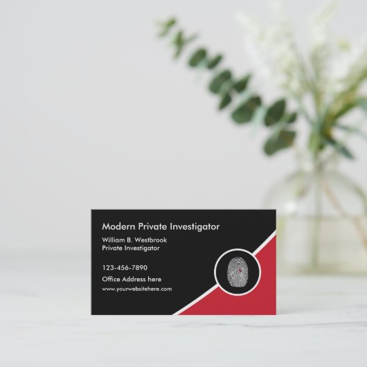 Moderne particuliere onderzoeker visitekaartje (Staand voorkant)