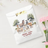 Moderne partij boerderijdieren dank u voor het kom bedankzakje (Gezegeld)