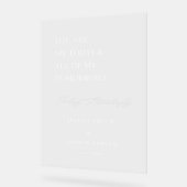 Moderne partij dienovereenkomstig bruiloft welkom  acryl bord (Hoek)