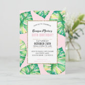 MODERNE PARTIJ UITNODIGEN tropische monsters blade Kaart (Staand voorkant)