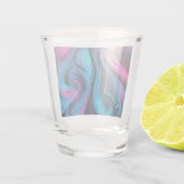 Moderne partijbril-blauw en roze- shot glas (Achterkant)