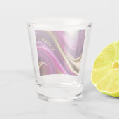 Moderne partijbril-Paarse Roze en Goud- Shot Glas (Achterkant)
