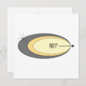 moderne partijuitnodiging uit de midden eeuw kaart (Voorkant / Achterkant)