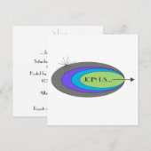 Moderne partijuitnodiging uit de midden eeuw kaart (Voorkant / Achterkant)
