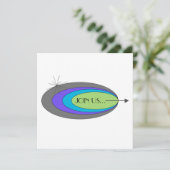 Moderne partijuitnodiging uit de midden eeuw kaart (Staand voorkant)