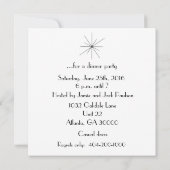 Moderne partijuitnodiging uit de midden eeuw kaart (Achterkant)