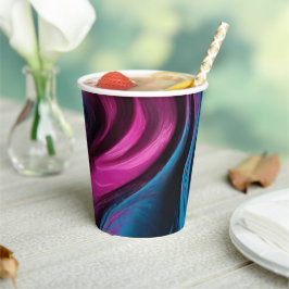 Moderne Party Supplies-Blauw en Roze- Papieren Bekers