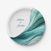 Moderne Party Supplies-Emerald Groen- Papieren Bordje (Voorkant)