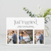 Moderne Pas Getrouwd 4 Foto Ontvangst Alleen Kaart (Staand voorkant)