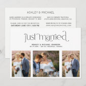 Moderne Pas Getrouwd 4 Foto Ontvangst Only Kaart (Voorkant / Achterkant)