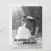 Moderne Pas getrouwd kerst Feestdagenkaart (Voorkant)