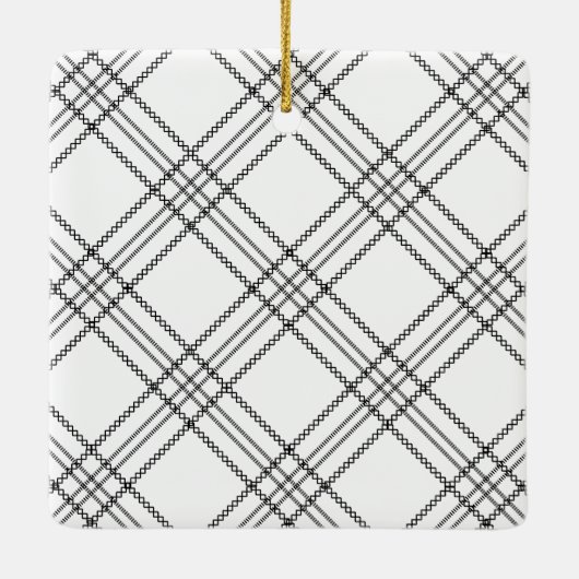 Moderne Pas getrouwd Merry en huwelijksfoto met ke Keramisch Ornament (Achterkant)