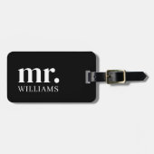 Moderne Pas getrouwd Mr. Bagagelabel (Voorkant horizontaal)