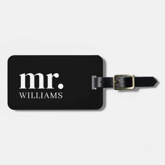 Moderne Pas getrouwd Mr. Bagagelabel (Voorkant horizontaal)