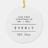 Moderne Pas getrouwd ornament Pas getrouwd Eenvoud (Voorkant)