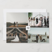 Moderne Pas getrouwd Photo Collage Holiday Card Feestdagenkaart (Achterkant)