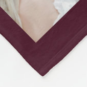 Moderne Pas getrouwd Photo Collage Names Monogram  Fleece Deken (Hoek)