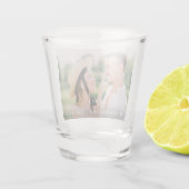 Moderne Pas getrouwd voor aangepaste foto's Shot Glas (Achterkant)