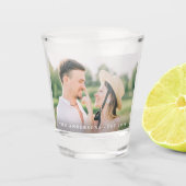 Moderne Pas getrouwd voor aangepaste foto's Shot Glas (Voorkant)