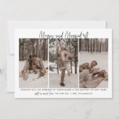 Moderne Pas getrouwd, vrolijk en gehuwd vakantieka Feestdagenkaart (Voorkant)