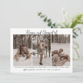 Moderne Pas getrouwd, vrolijk en gehuwd vakantieka Feestdagenkaart (Staand voorkant)