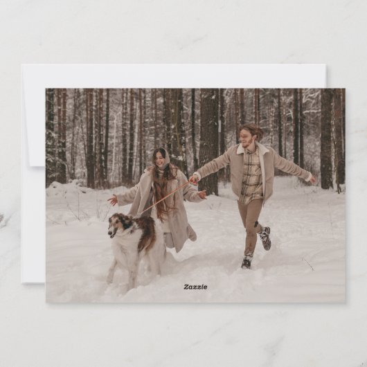 Moderne Pas getrouwd, vrolijk en gehuwd vakantieka Feestdagenkaart (Achterkant)