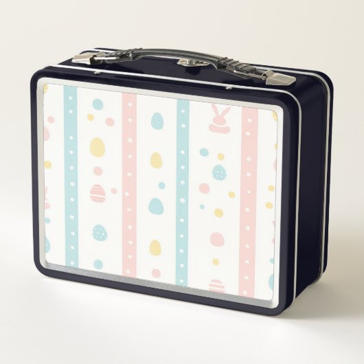 Moderne Pasen Patroon Lunchbox (Achterkant)