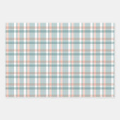 Moderne Pasen Saffier blauw en roze set van 3 Inpakpapier Vel (Voorkant 2)