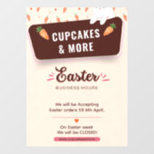 Moderne Pasen vakantie openingstijden op maat Raamsticker (Vel)