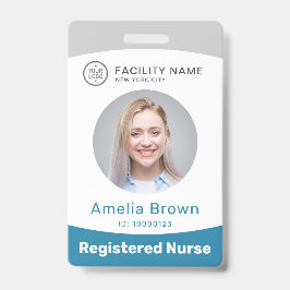 Moderne pasfoto en naam personeelsbadge badge