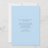 Moderne Pasgeboren Baby Fotocollage Stats Blue Bir Aankondiging (Achterkant)