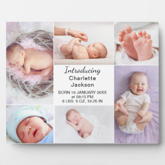 Moderne pasgeboren baby geboorte statistieken & fo fotoplaat