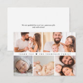 Moderne pasgeboren foto's baby dank u aangepaste n aankondiging (Voorkant / Achterkant)