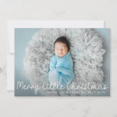 moderne pasgeboren kerstgeboorteaankondiging feestdagenkaart (Voorkant)