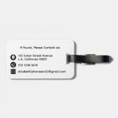 Moderne Passen getrouwd Eenvoudige foto & liefde S Bagagelabel (Achterkant horizontaal)