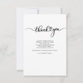 Moderne Passen getrouwd Foto met handschrift bruil Bedankkaart (Achterkant)