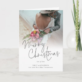 Moderne Passen getrouwd kerstfoto vol kerstmis Kaart