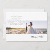 Moderne Passen getrouwd met handschrift foto's Bedankkaart (Achterkant)