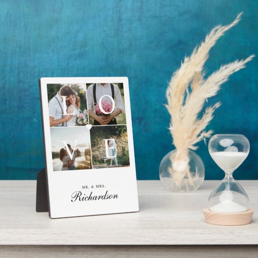 Moderne Passen getrouwd van de Liefde Weddenschap  Fotoplaat (Zijkant)