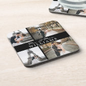 Moderne Passen getrouwd van het Monogram van de Fo Bier Onderzetter (Linkerzijde)