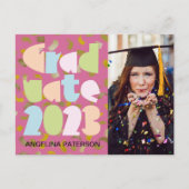 Moderne pasta & Confetti fotograaf Uitnodiging Briefkaart (Voorkant)