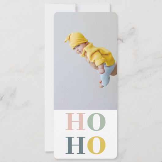 Moderne pasta kleurig HOHOHO met foto (Voorkant)