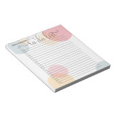 Moderne pasta-Stippen en kalligrafie Ta da-lijst Notitieblok (Schuin)